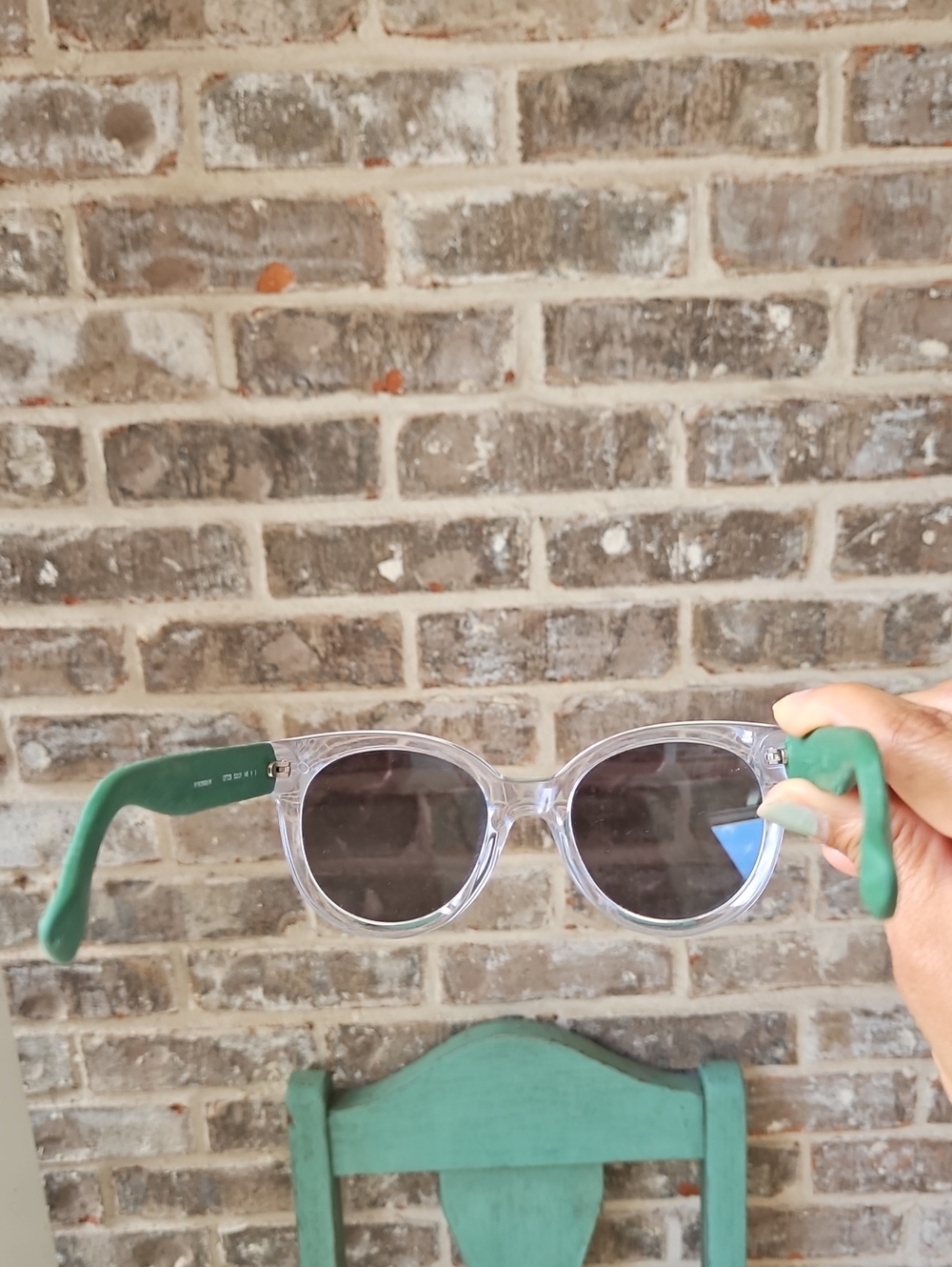Havaianas Nobonha Reflective Green Arms Brazilian Flag Sunglasses - Picture 3 of 7